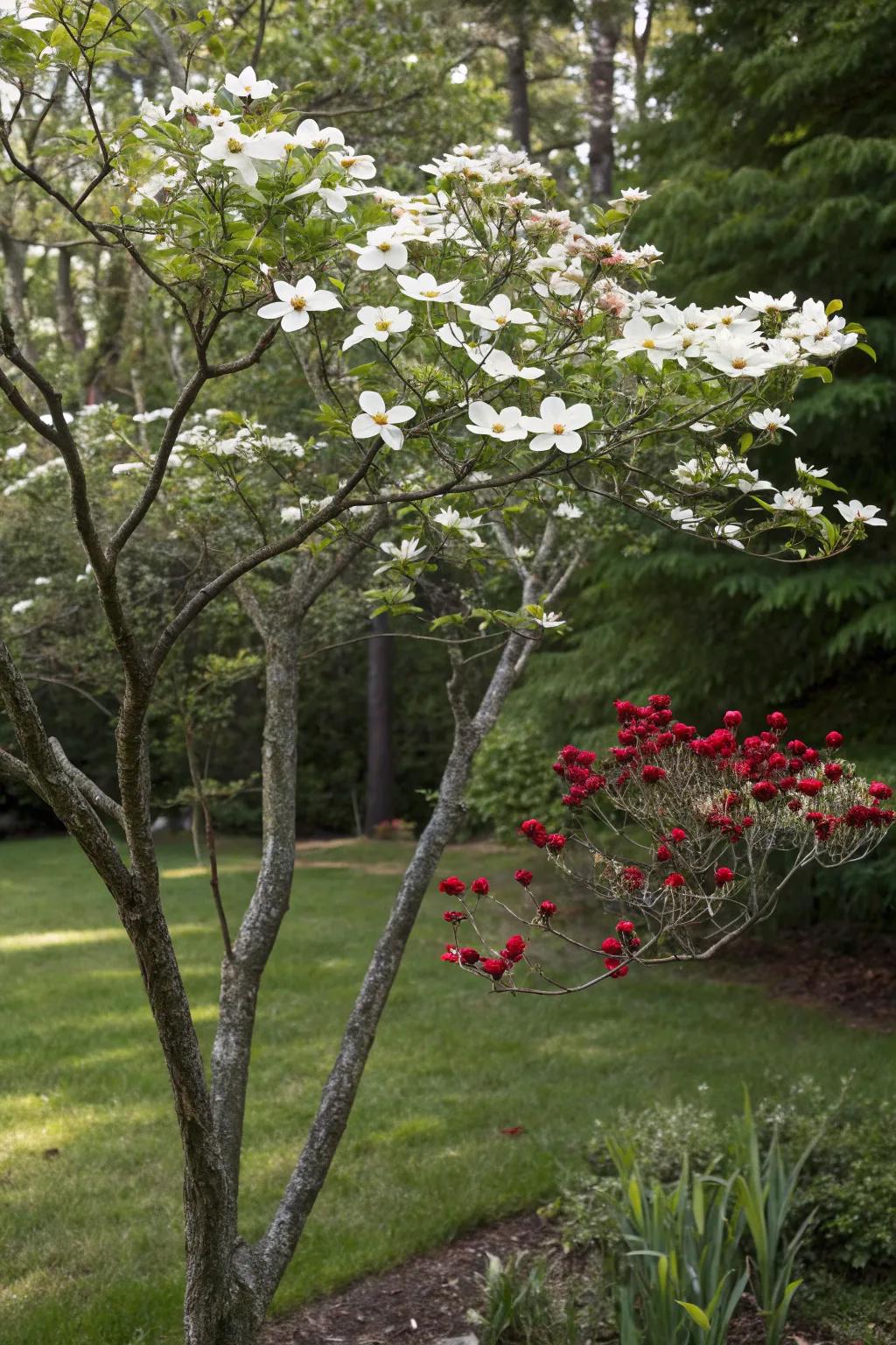 Wedding Tree providing seasonal intrigue with its flowers and berries.