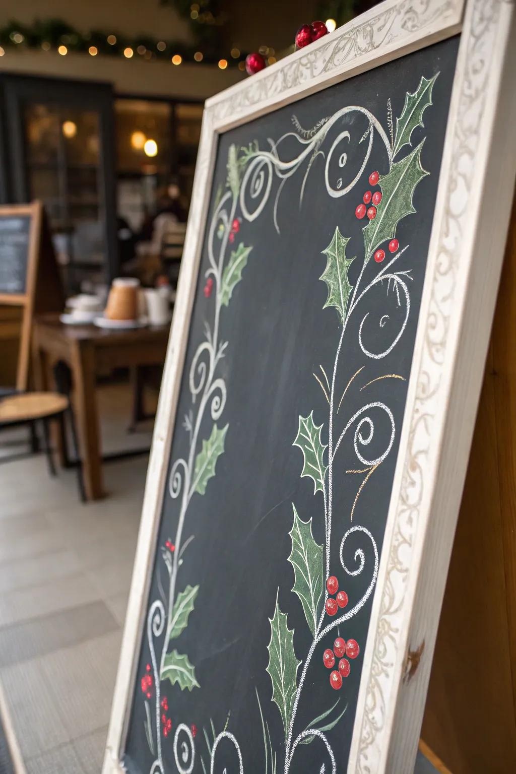 Refined celebratory trims that impart an element of sophistication to every chalkboard.