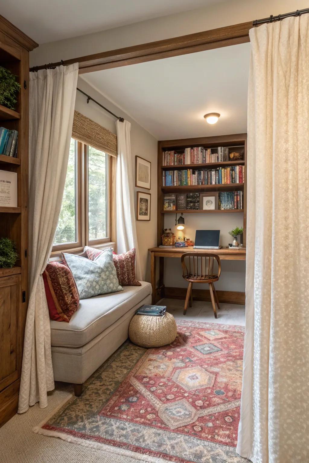 Sensory elements add depth and coziness to your office.