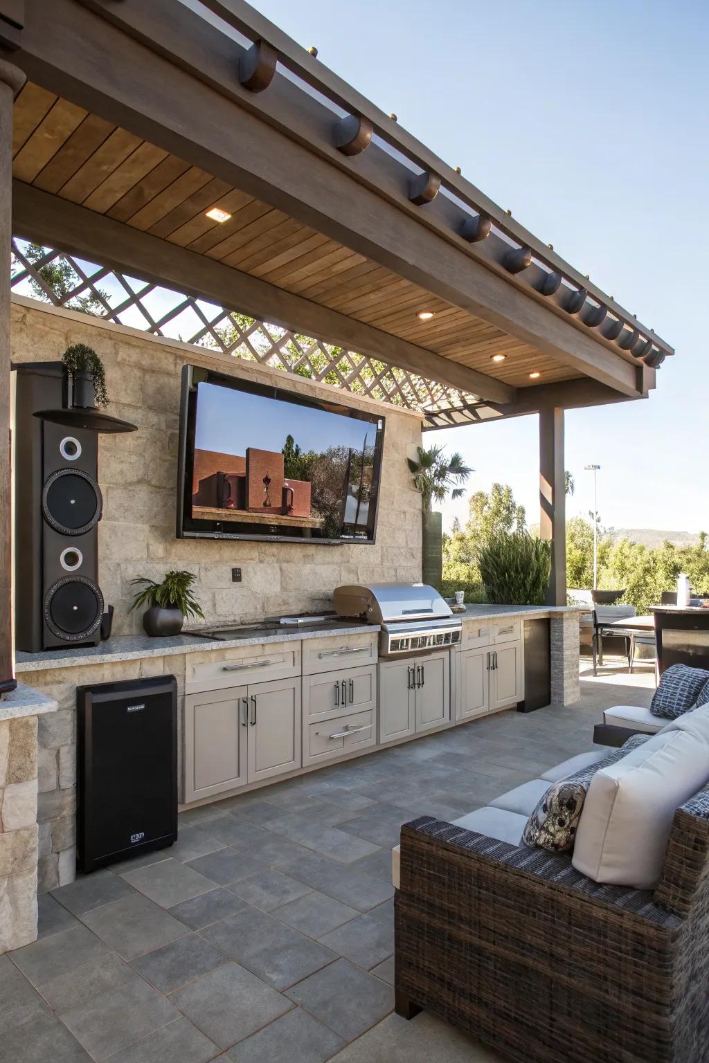 Improve your viewing experience using a top-notch surround sound system.