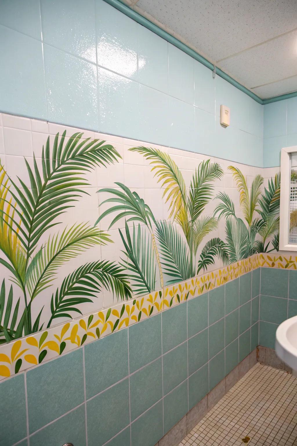 Conceive a miniature vacation locale via tropical borders.