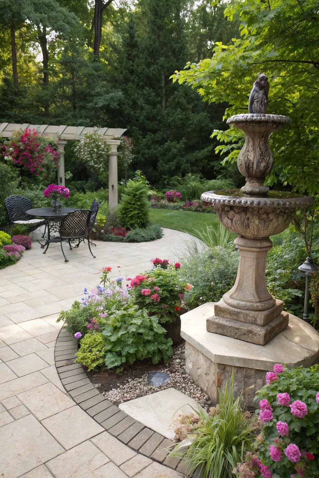 A garden effigy can be a stunning focal point in your patio design.
