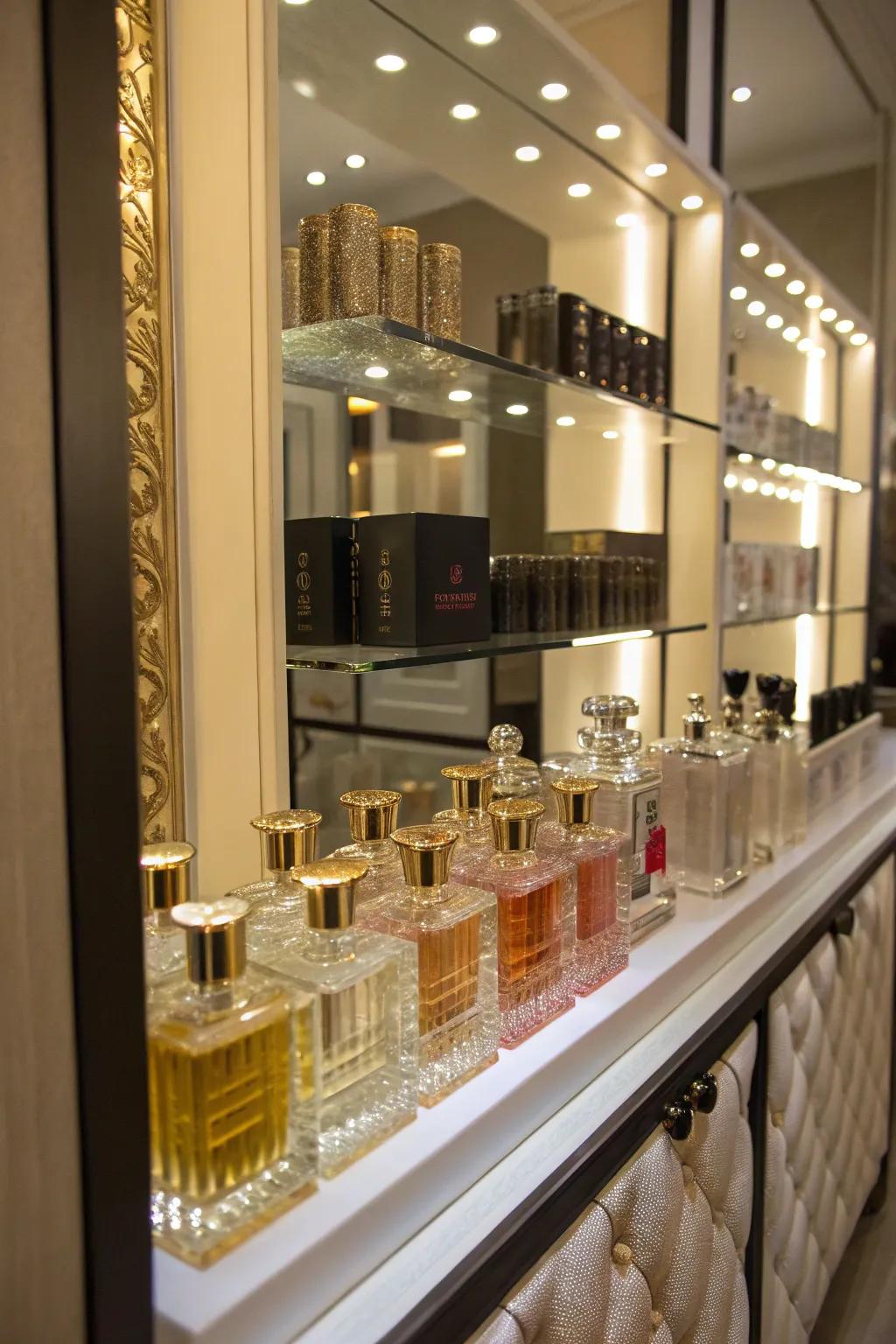 Concealed ledges provide a secretive and fashionable storage fix.