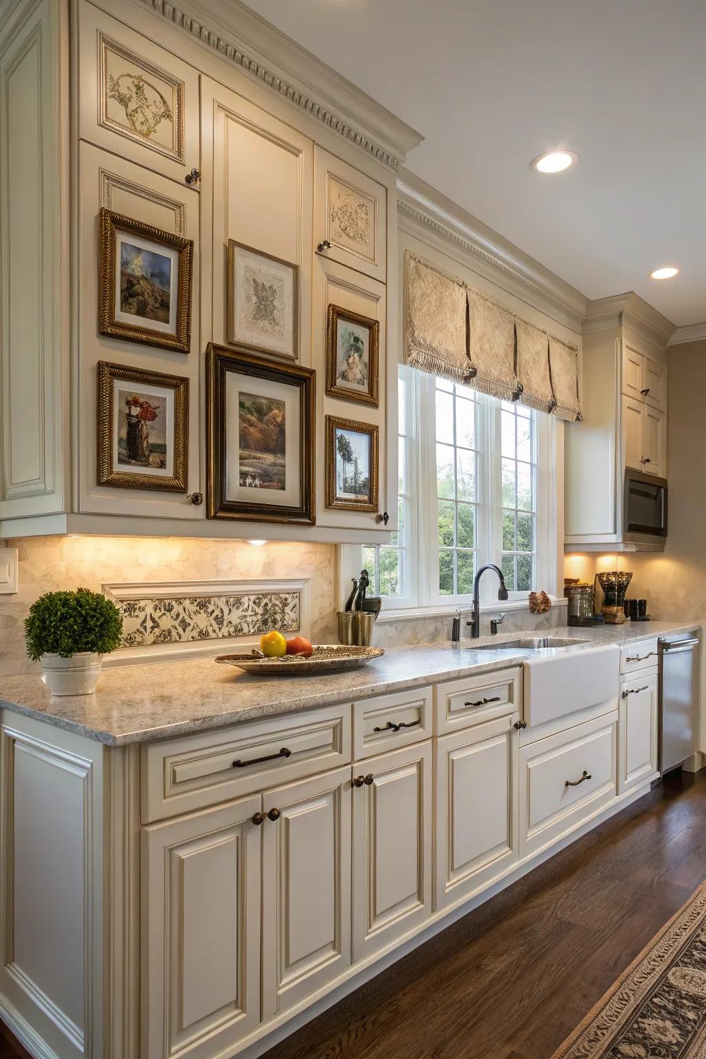 Incorporate character to galleys through charming molding.