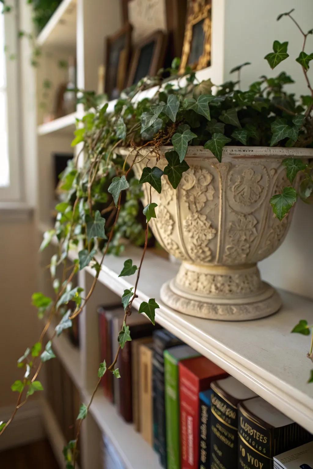 A classical flowing creeper adding undying nature to Mom's décor.