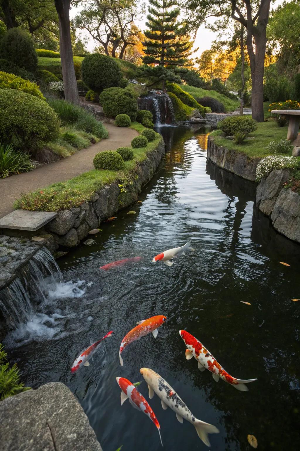 Koi ponds infuse animation and hue into your pond stream blueprint.