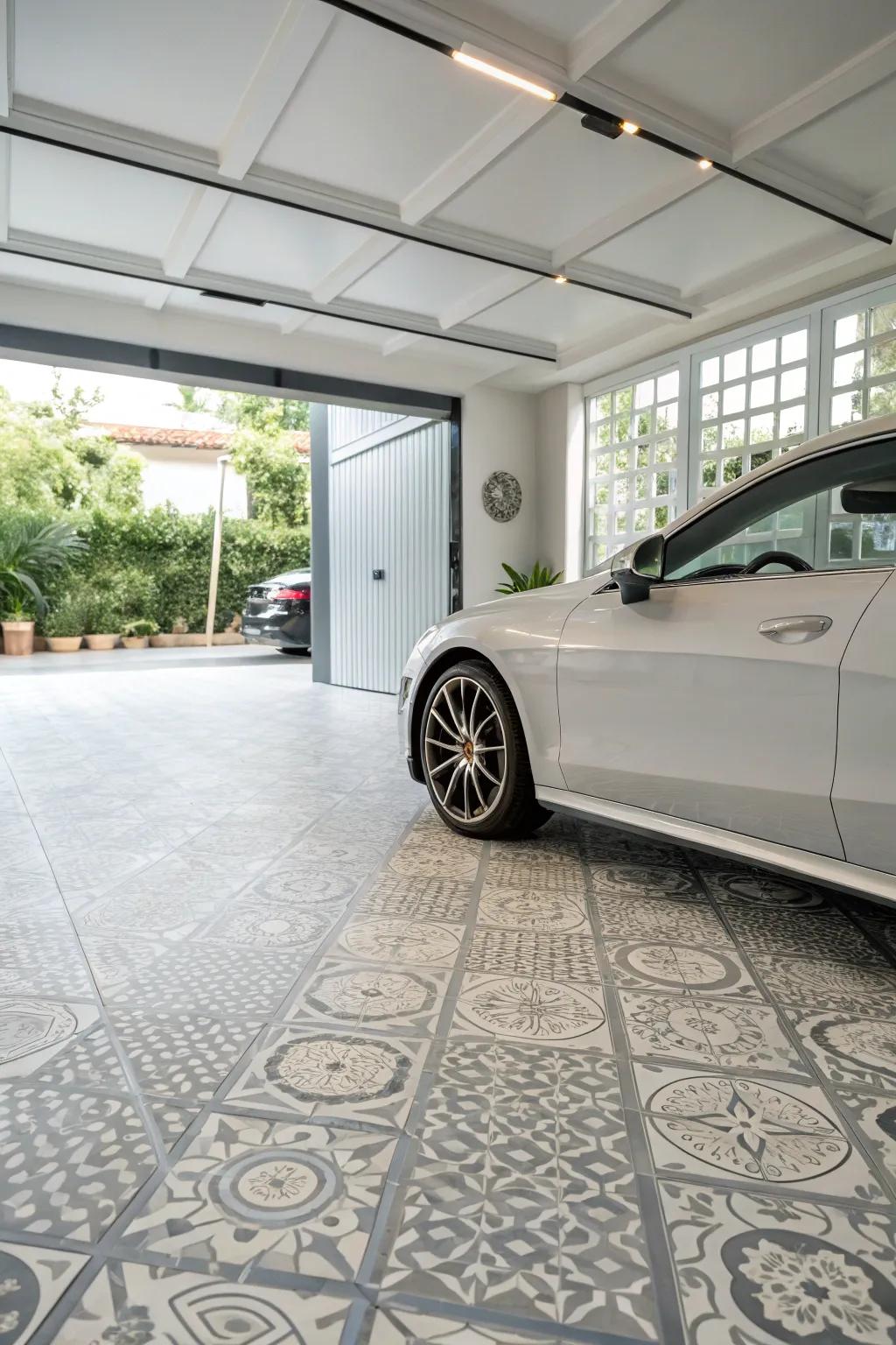 Add a modern touch with subtle patterns in your squares.