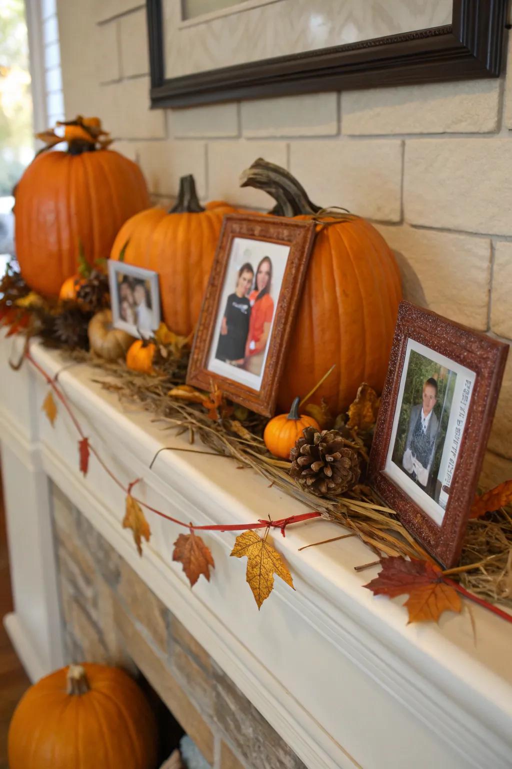 Transform pumpkins into treasured memory displays.