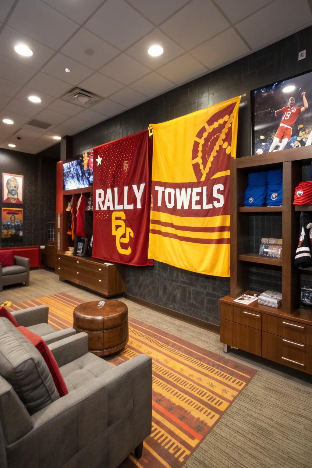 Spruce up a sports-focused room with spirited squares.