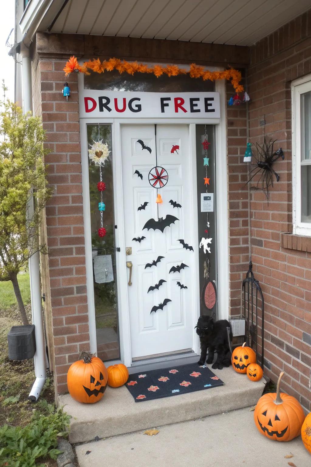 Fashion an All Hallows' Eve astonishing entryway that delivers a vital message.