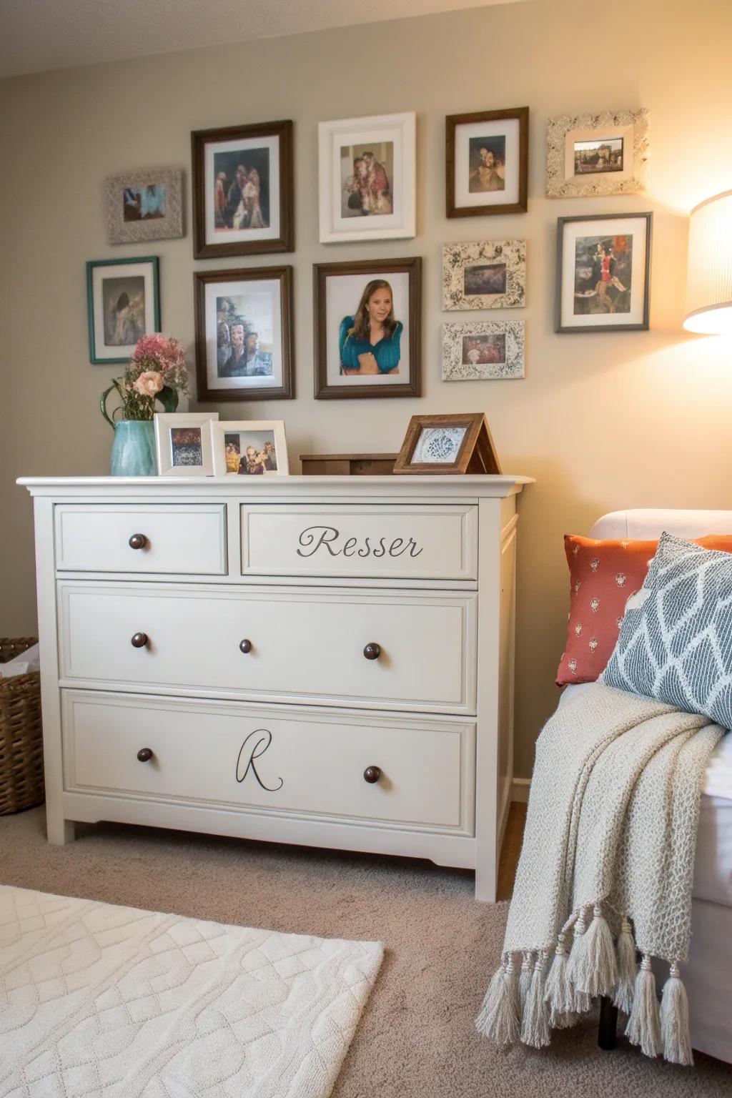 Personalized details make your dresser uniquely yours.