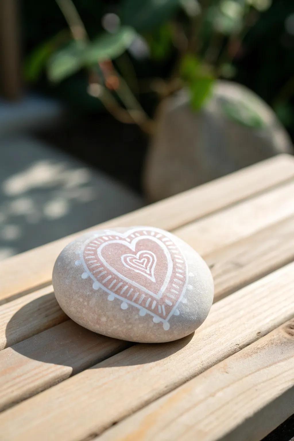 Capture hearts with this exquisitely hand-painted stone, perfect as a token of love and friendship.