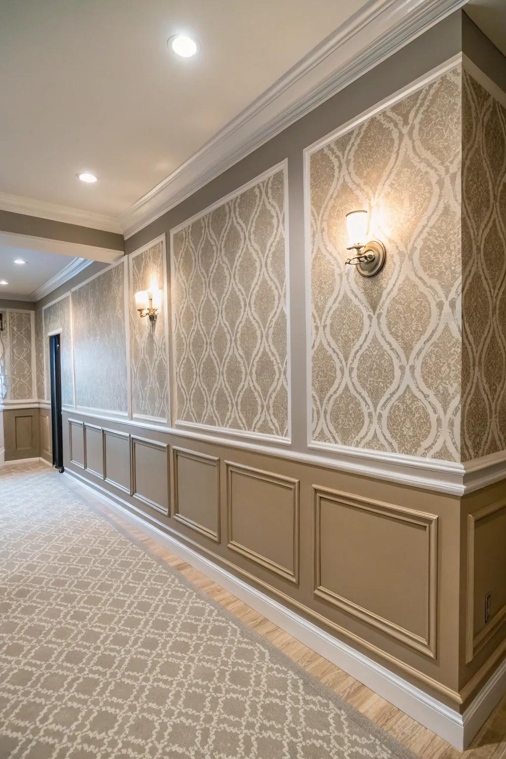 A space built around a feature wall, which successfully injects both depth and overall character.