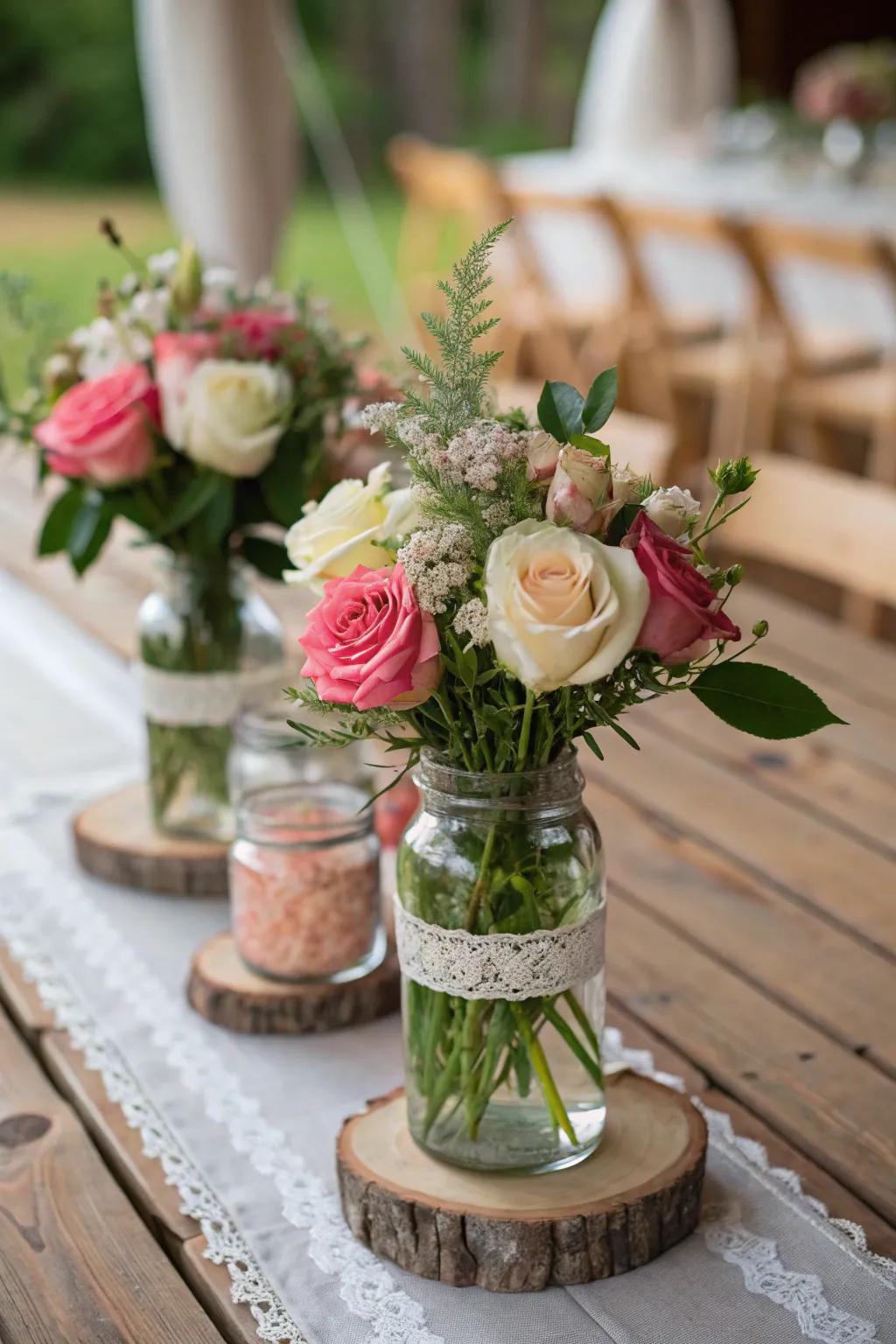Eco-Friendly Elegance with Apothecary Vial Blossom Holders