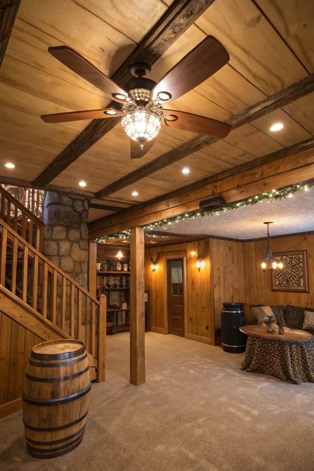 Rustic air circulation enhances both style and comfort.