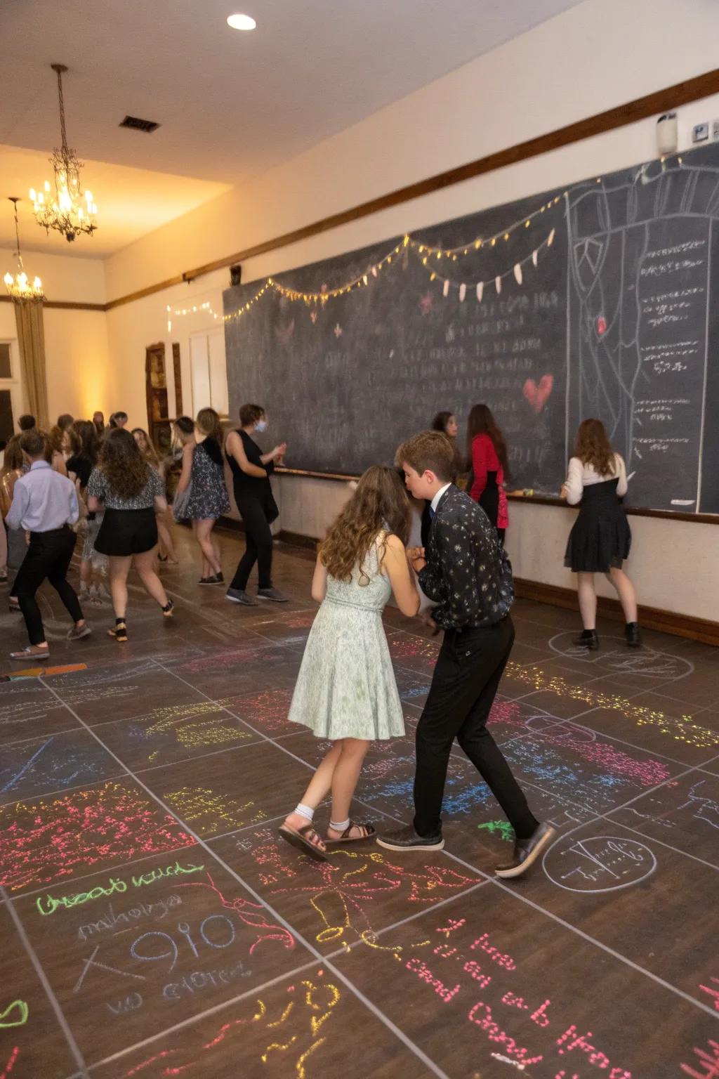 An interactive message panel for guest notes.