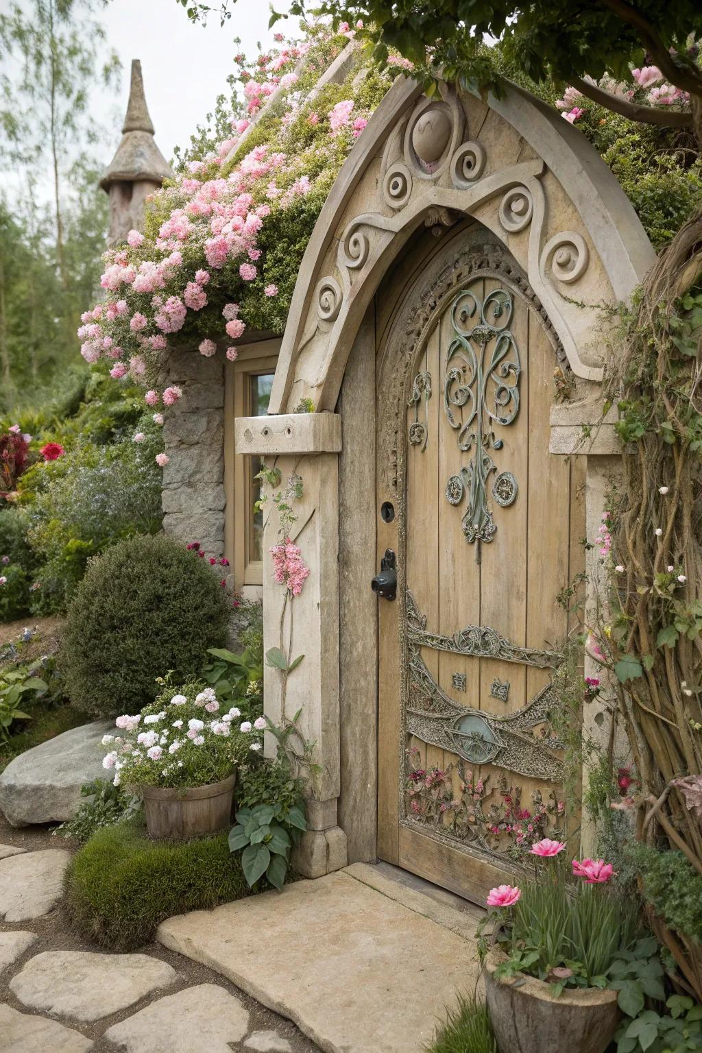 Fable ambiance enchants visitors at this magical garden portal.