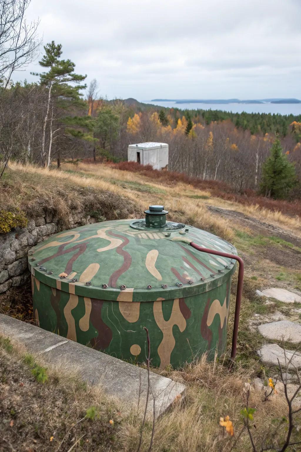 A painted lid can effortlessly merge into the environment.