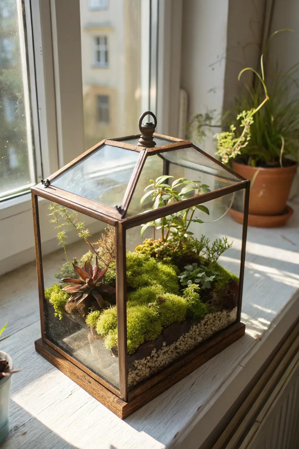 A garden box bringing nature indoors.