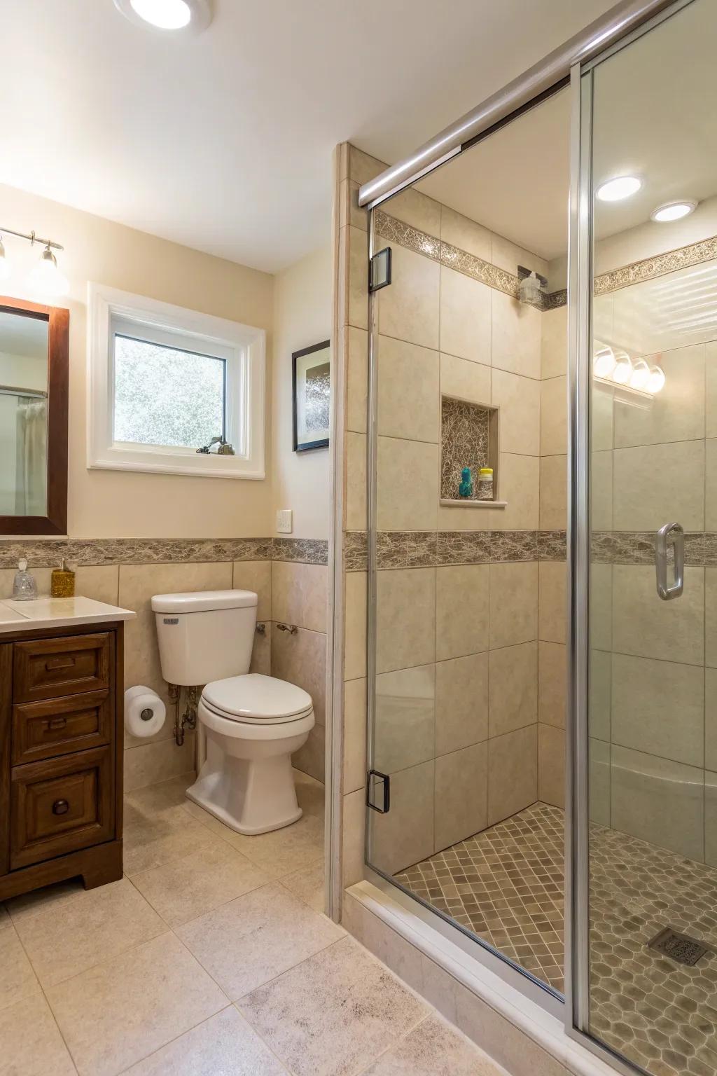 Half walls offer privacy without sacrificing openness.