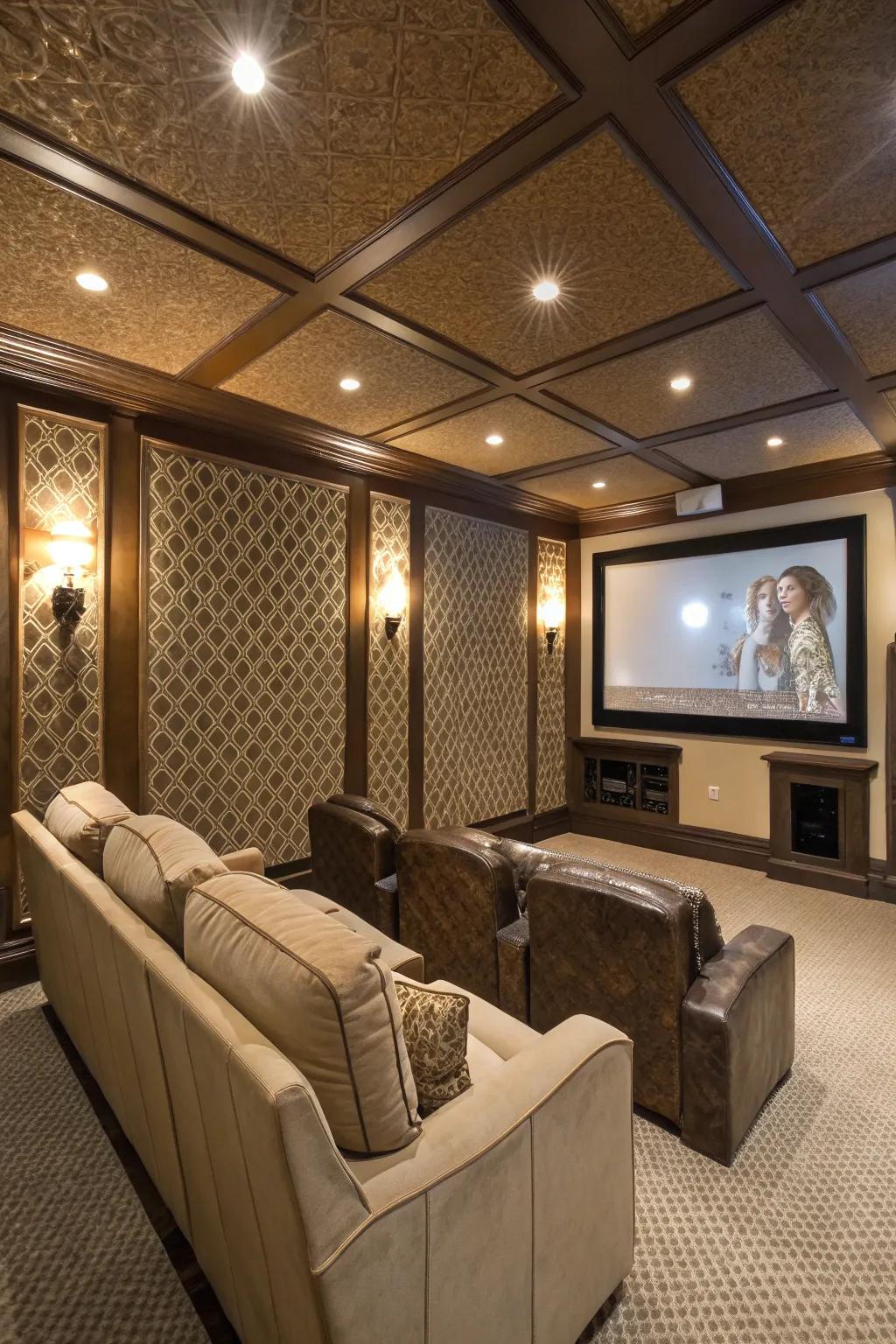 Textured walls make things look good and sound good.