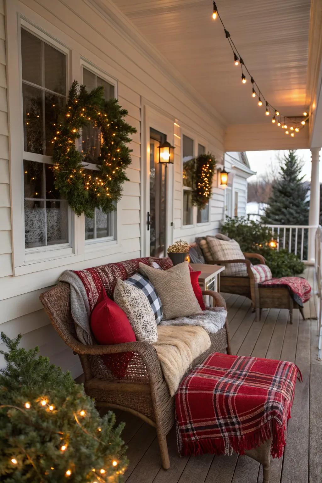 Snug fabrics entice visitors to pause.