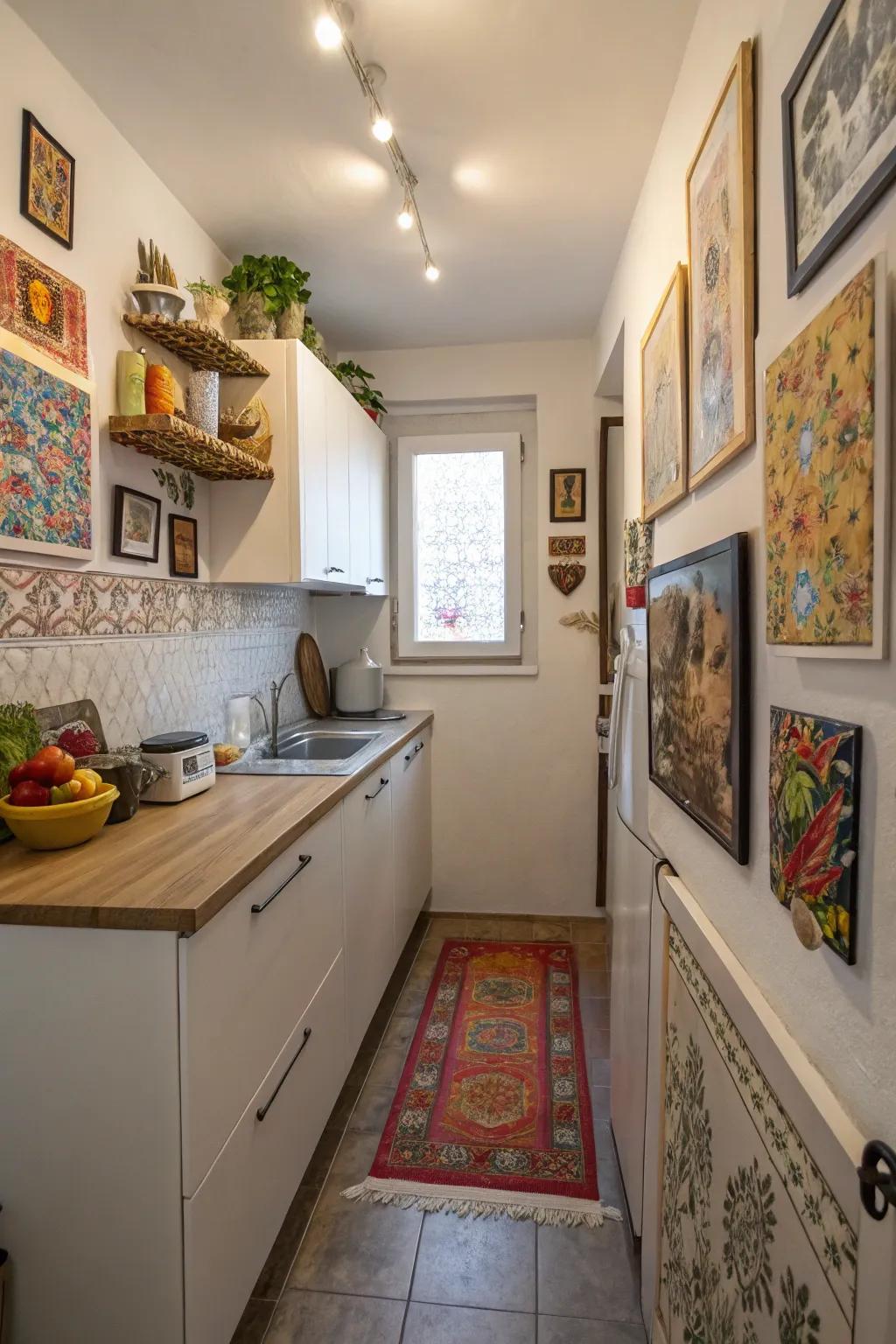 Visual art enriches character and captivation to your kitchen.