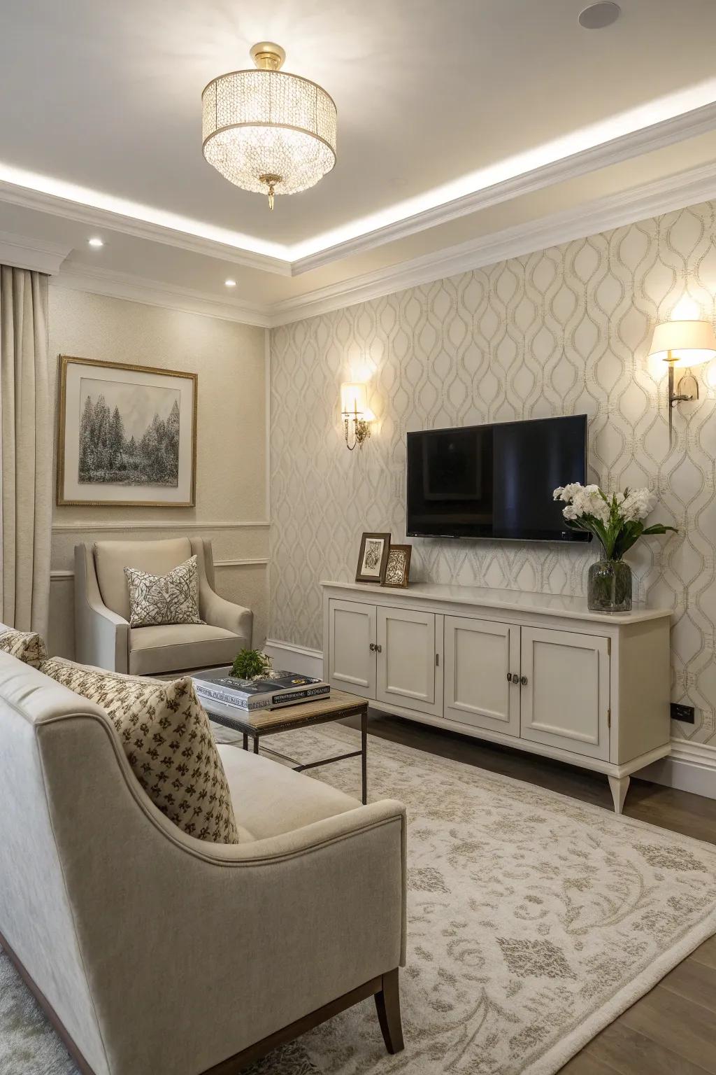 A monochrome theme adds sophistication and a sense of spaciousness.