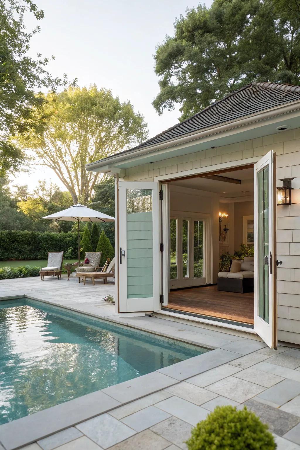 Flawless progression between interior and exterior spaces.