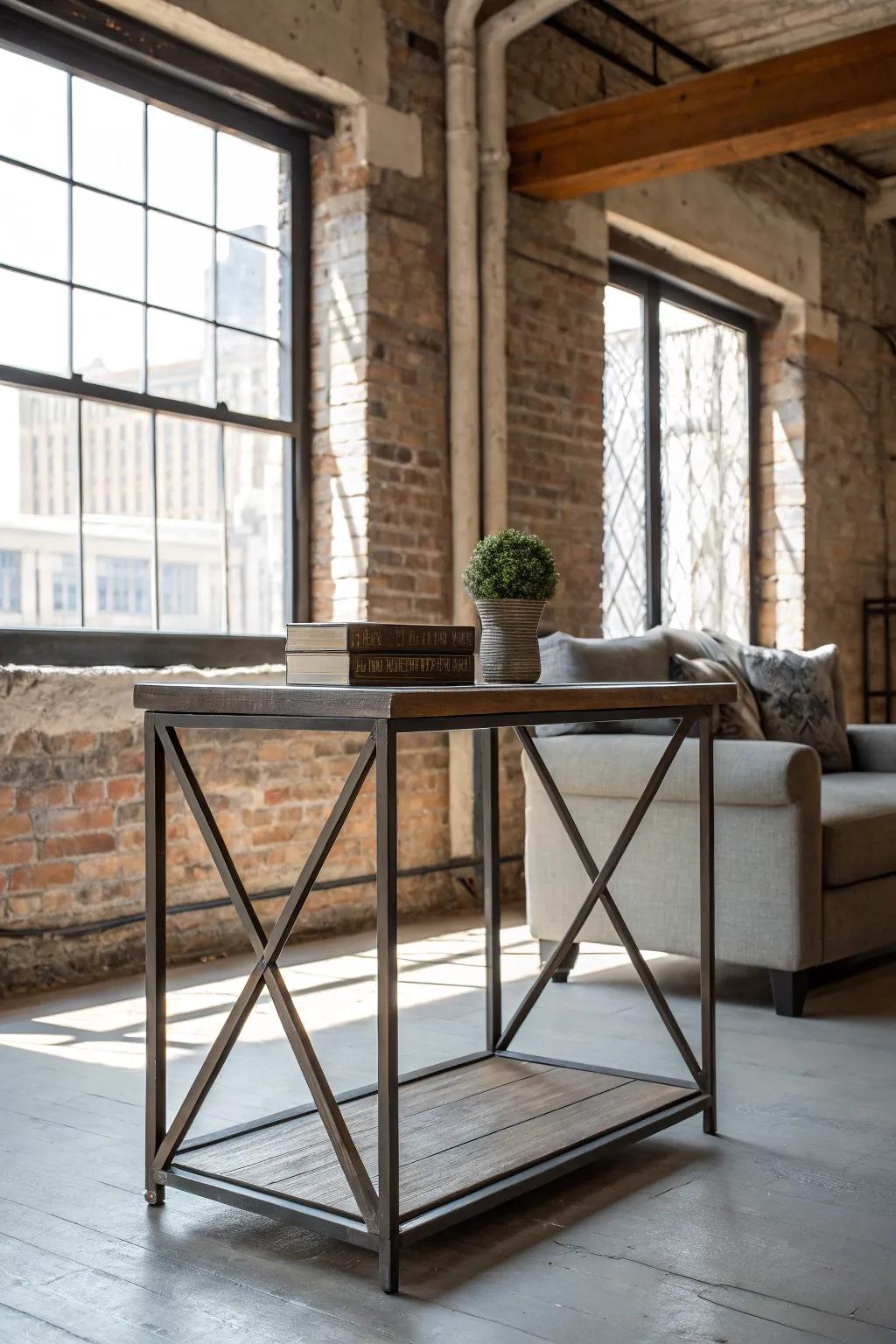 Industrial tables introduce an urban, edgy vibe to any setting.