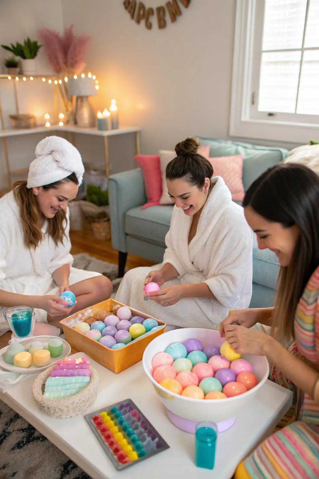 Fashioning bathing spheres introduces a crafty twist to your spa evening.