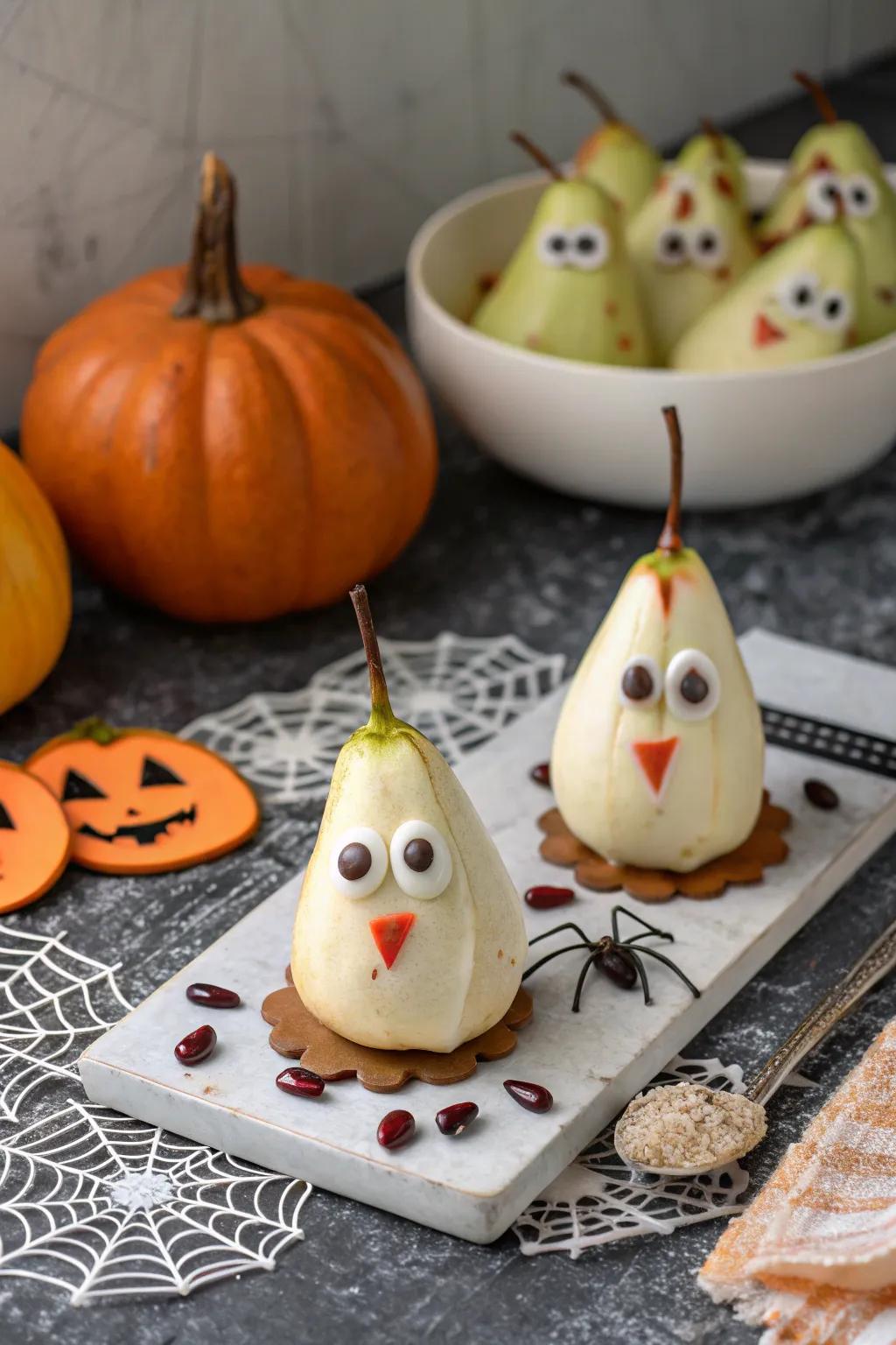Ethereal pears floating into your All Hallows' Eve array.