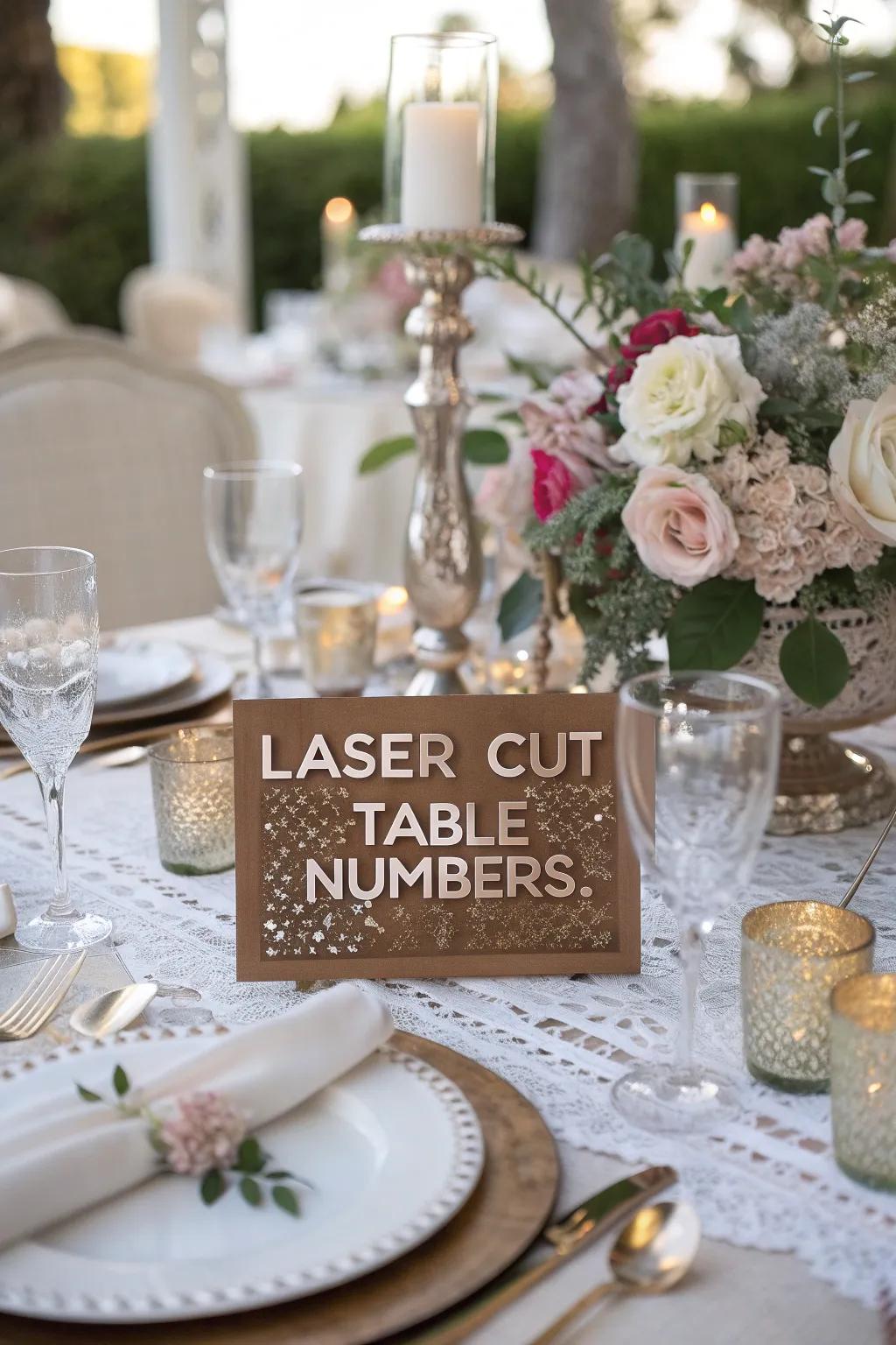 Precision cut designs inject artistry and sophistication to your tables.