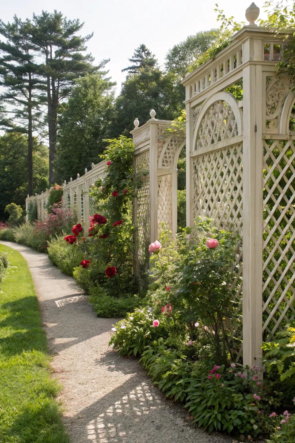 Network boards offer a timeless and airy privacy solution.
