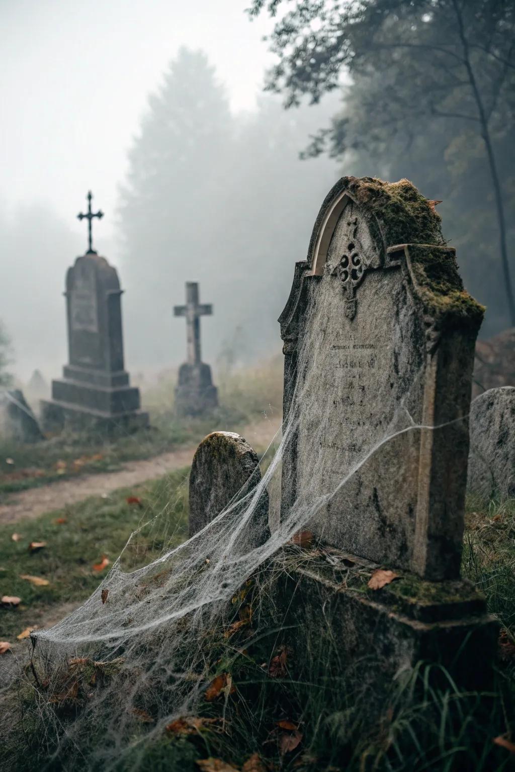 Spiderwebs grant your Halloween setup an authentically spooky vibe.