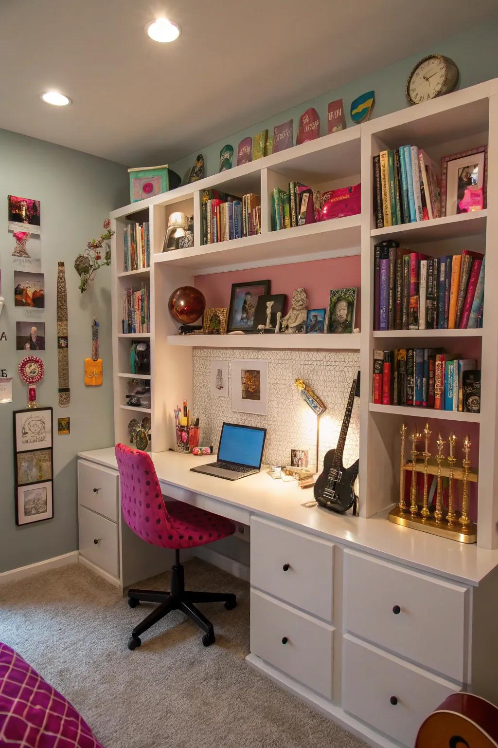 Personalized accents make a tween bedroom uniquely theirs.