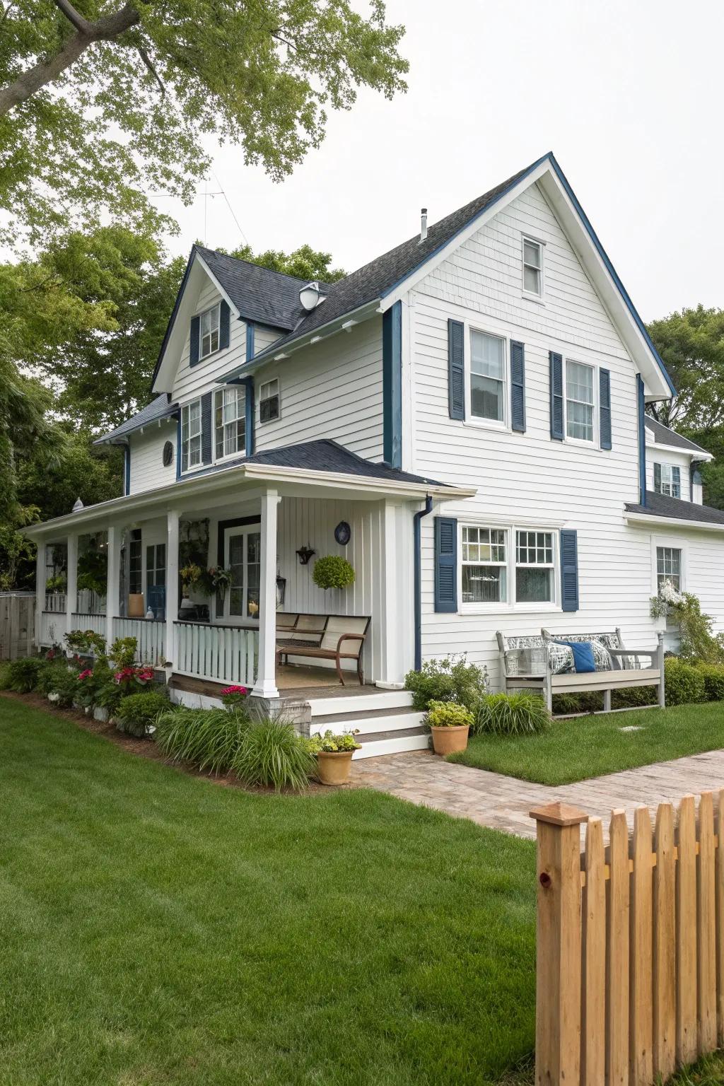 Snow and deep sea offer a classic nautical feel.