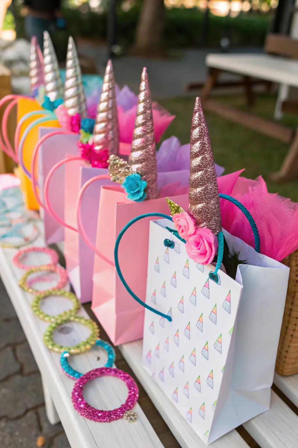 Mystical unicorn headpieces for instant fun.