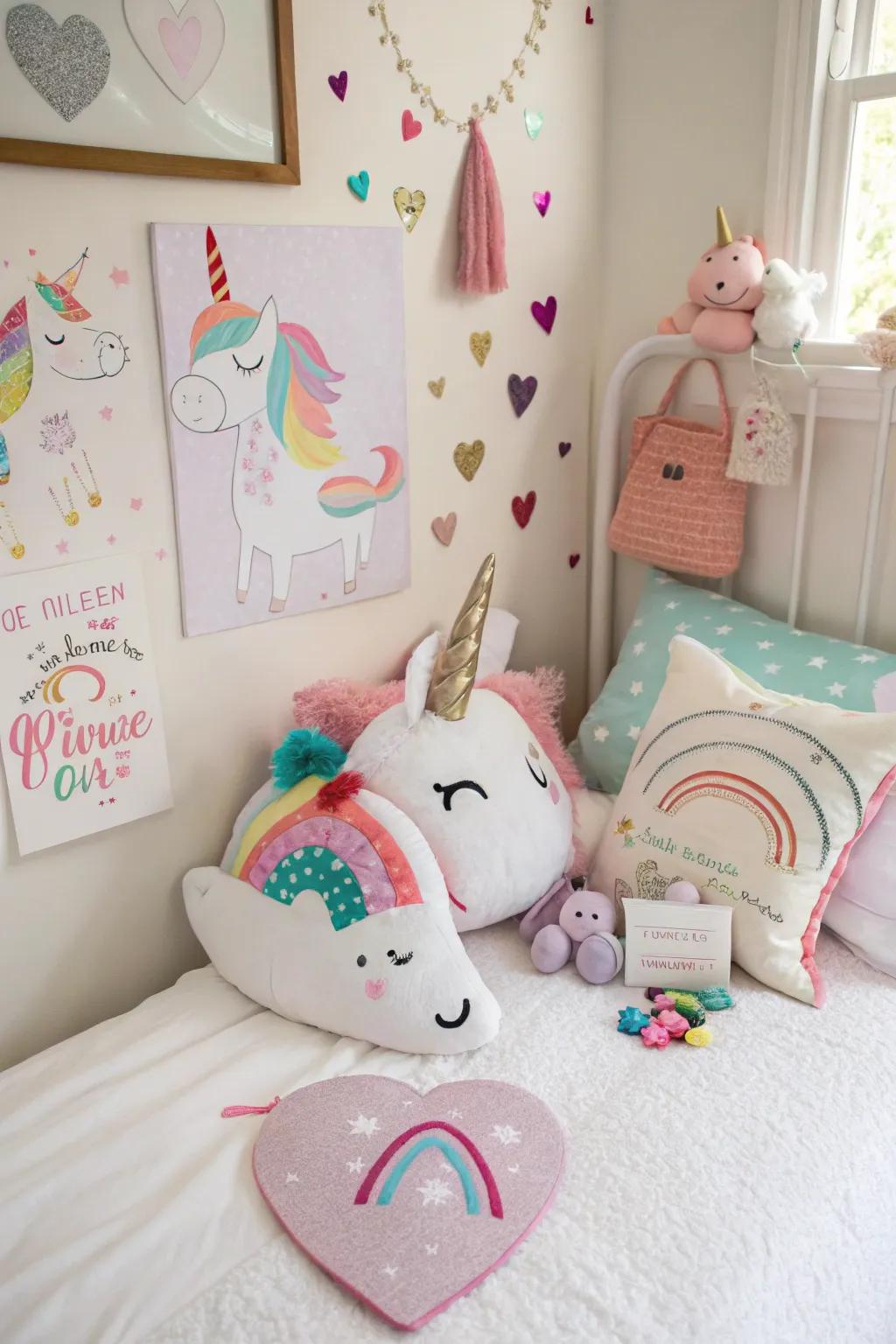 DIY crafts personalize the magical creature room with creativity.