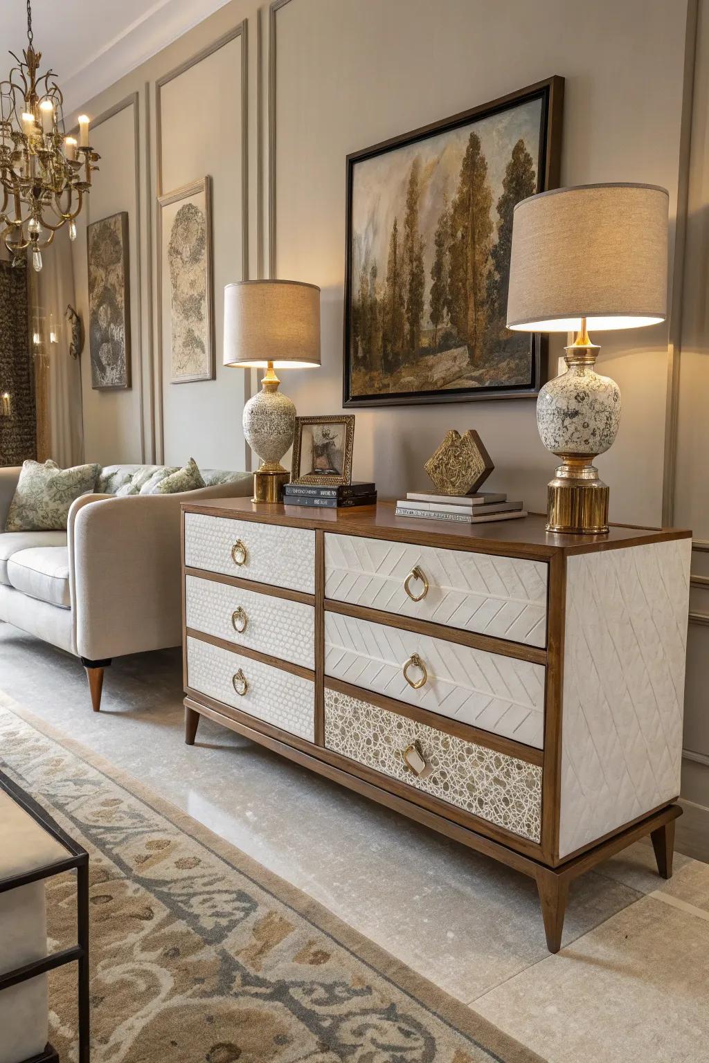 Nature meets modern with lacquer and timber blends.