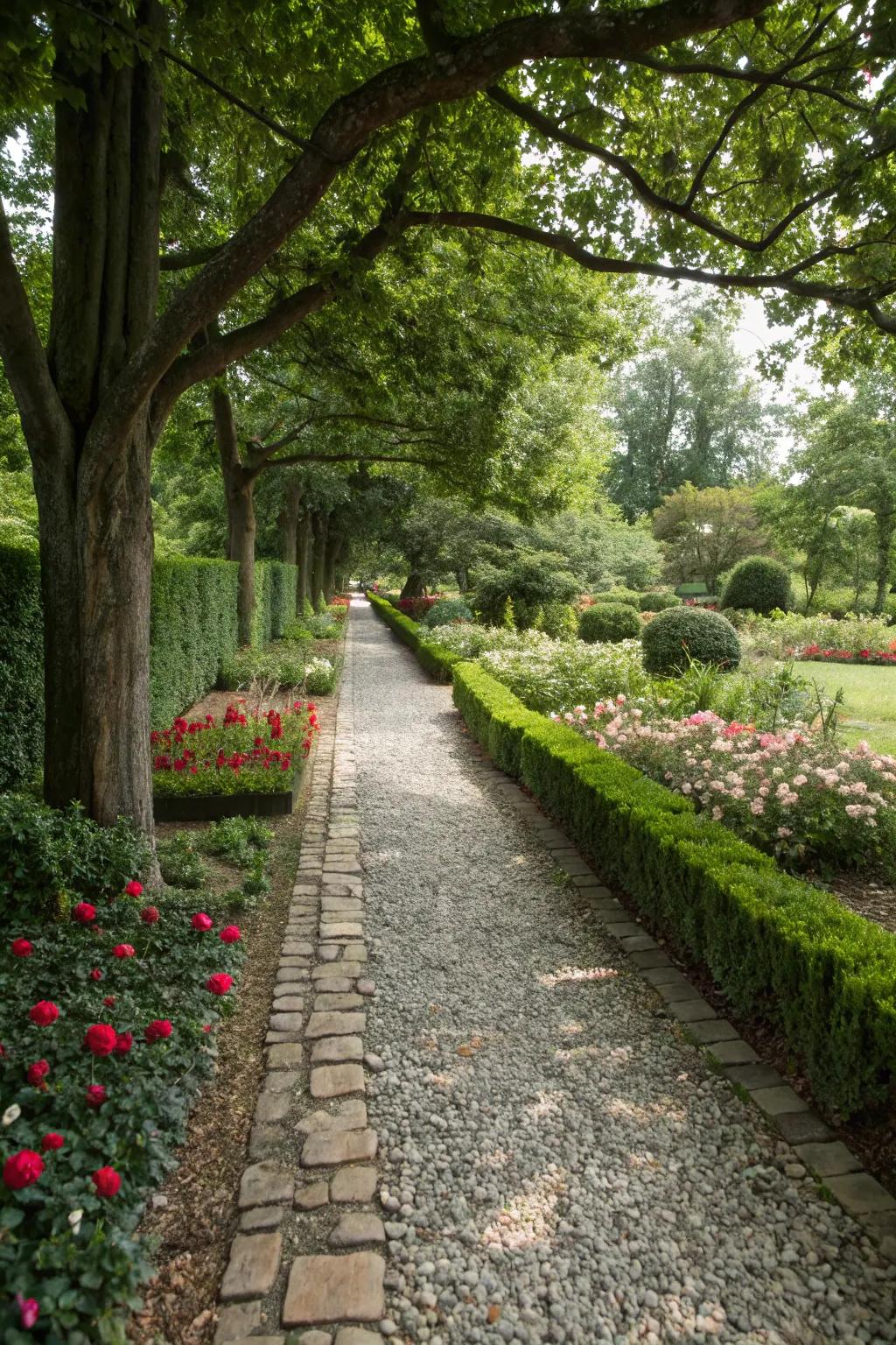 Paths with unique senses enrich the sensory garden experience.