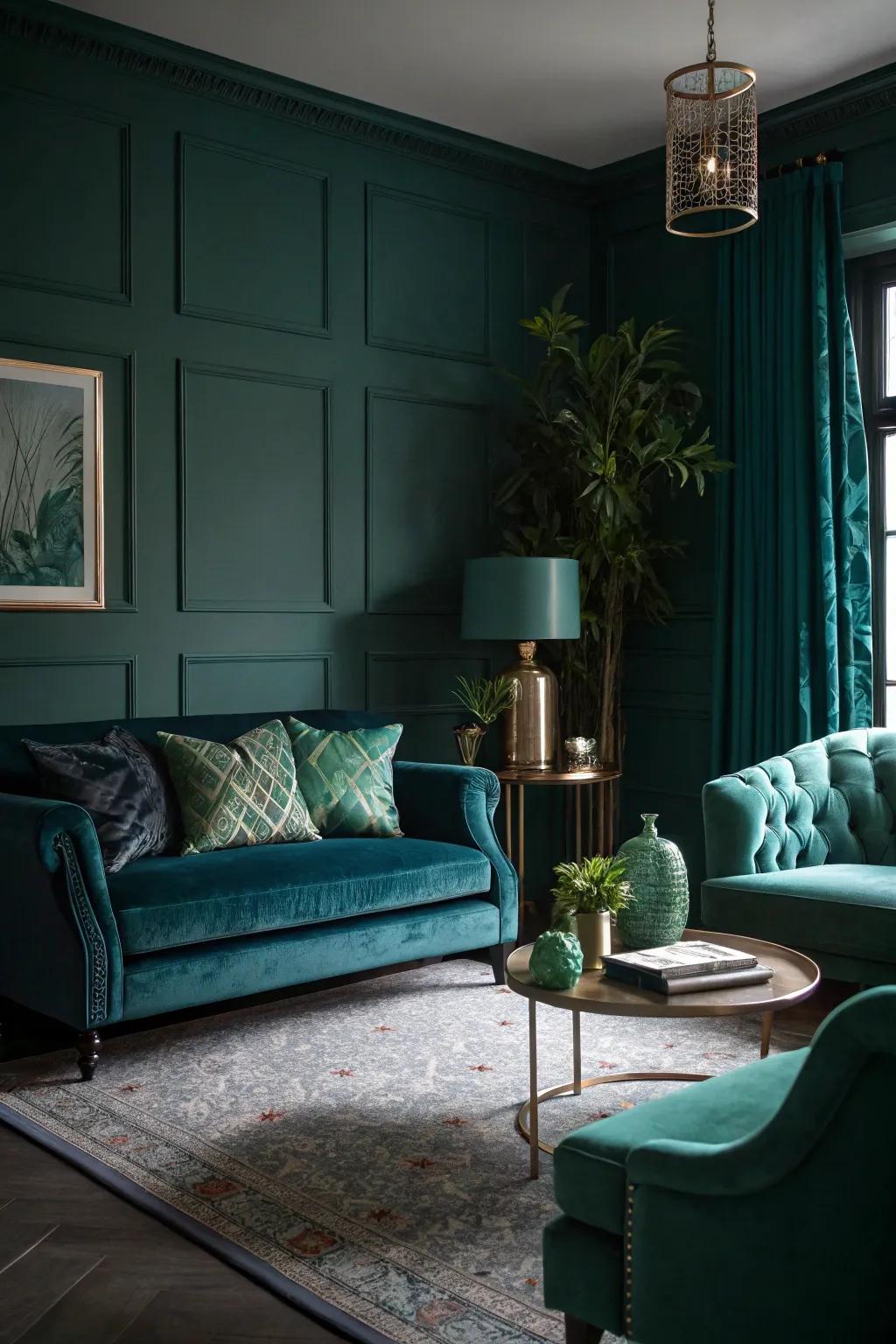 Atmospheric tones add depth and elegance to your living room.