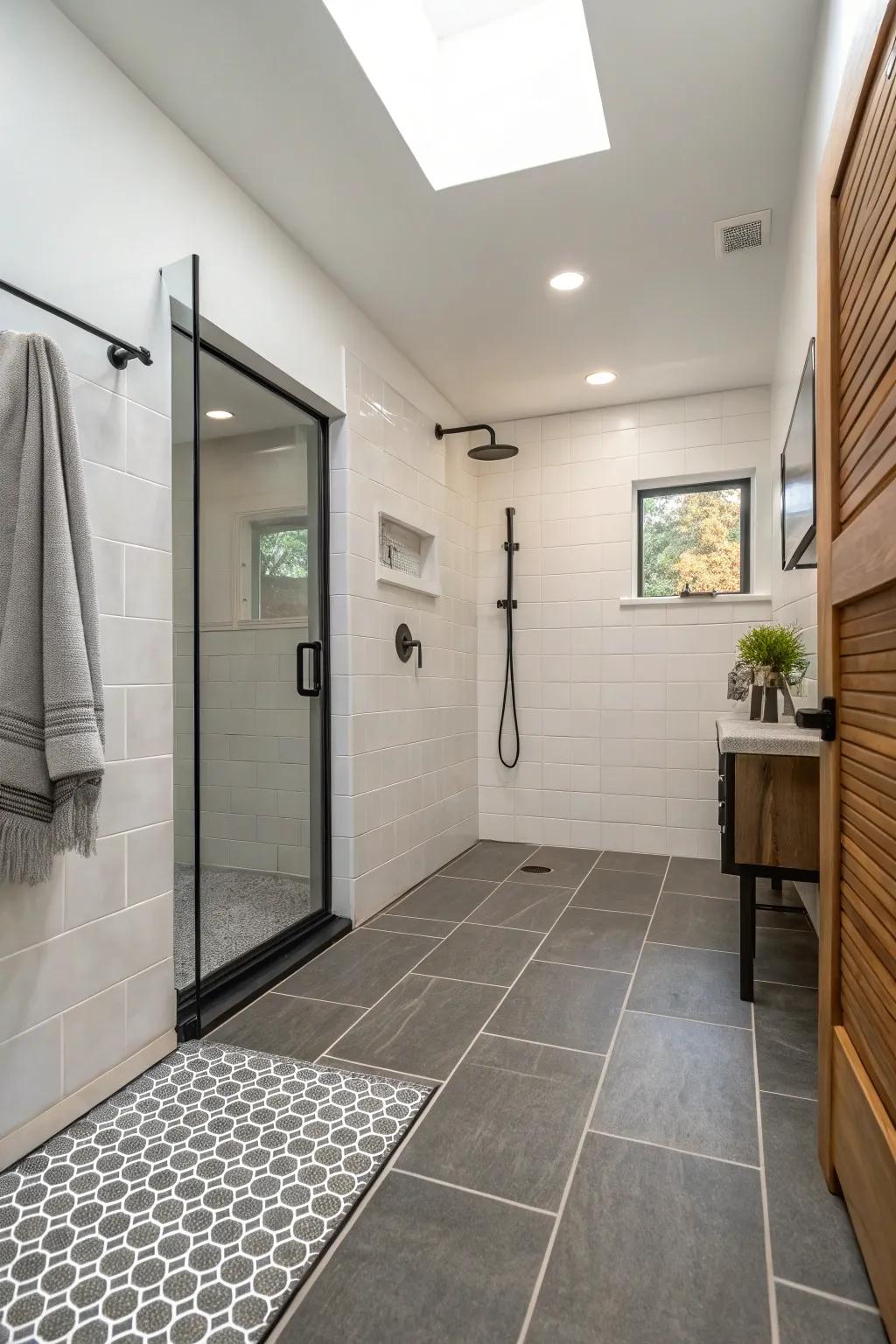 Seamless access with curbless designs.