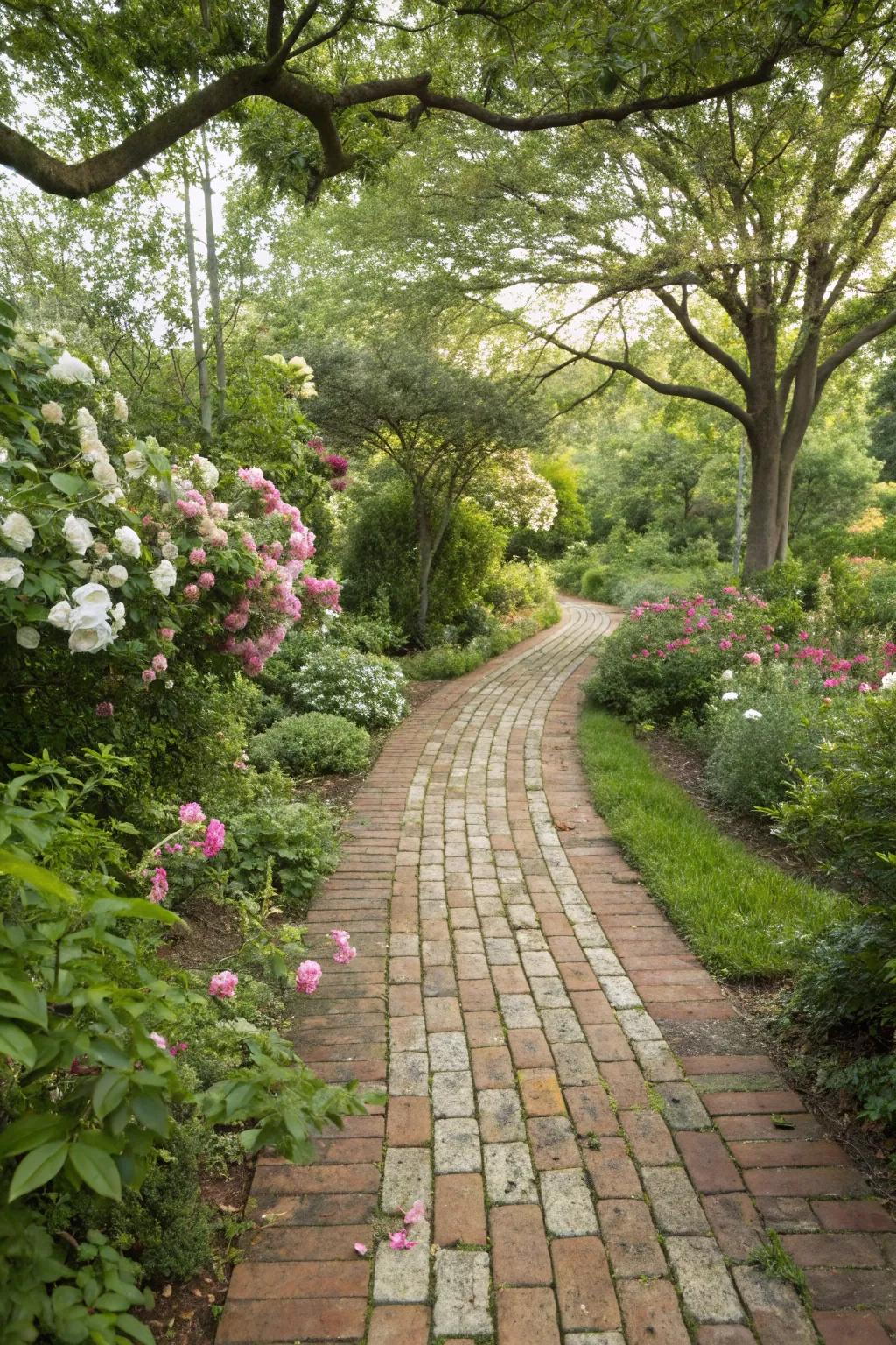 Reused bricks deliver nature-friendly appeal and character.