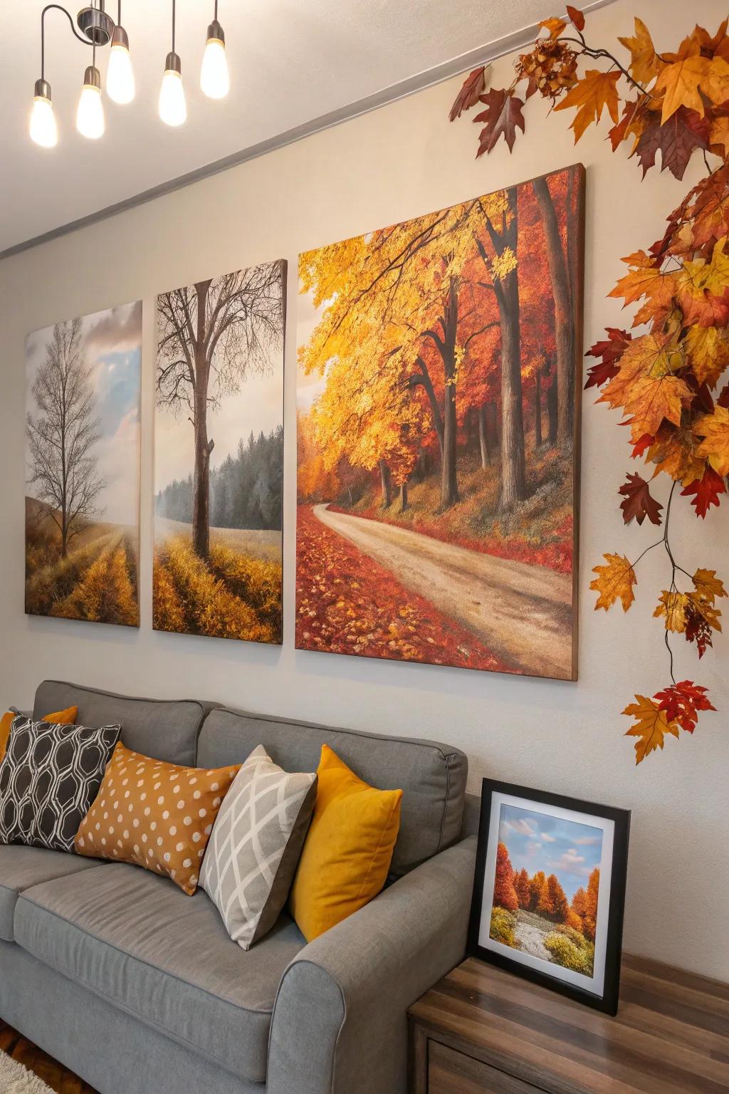 Seasonal art keeps your decor dynamic.