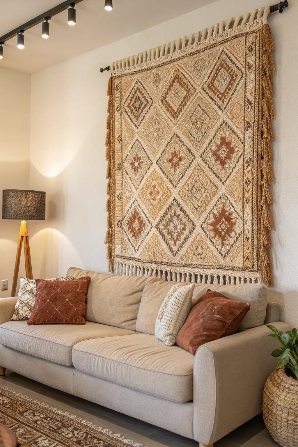 Artistic wall decorations combine function with beauty.