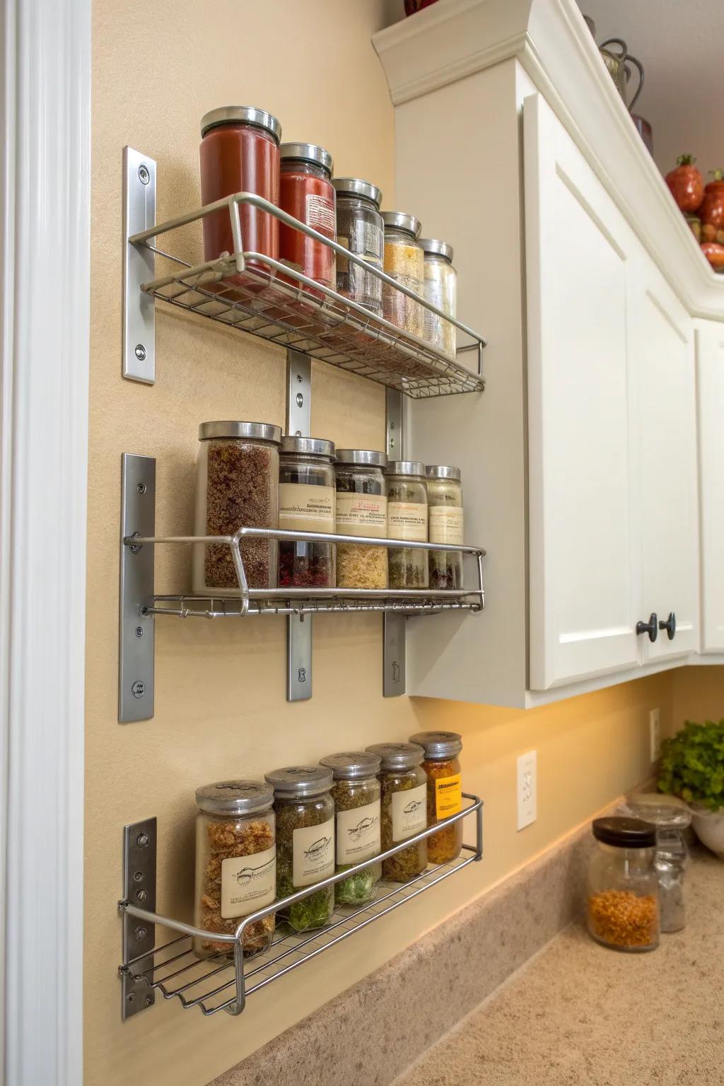 Adaptable systems adjust to fit your spice selection.