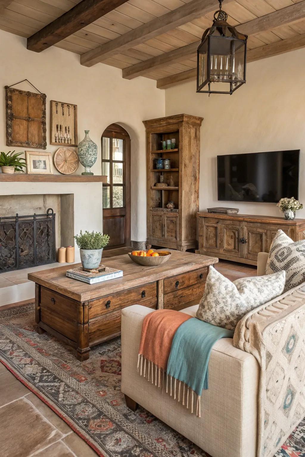The handmade look brings authenticity and charm to the decor.