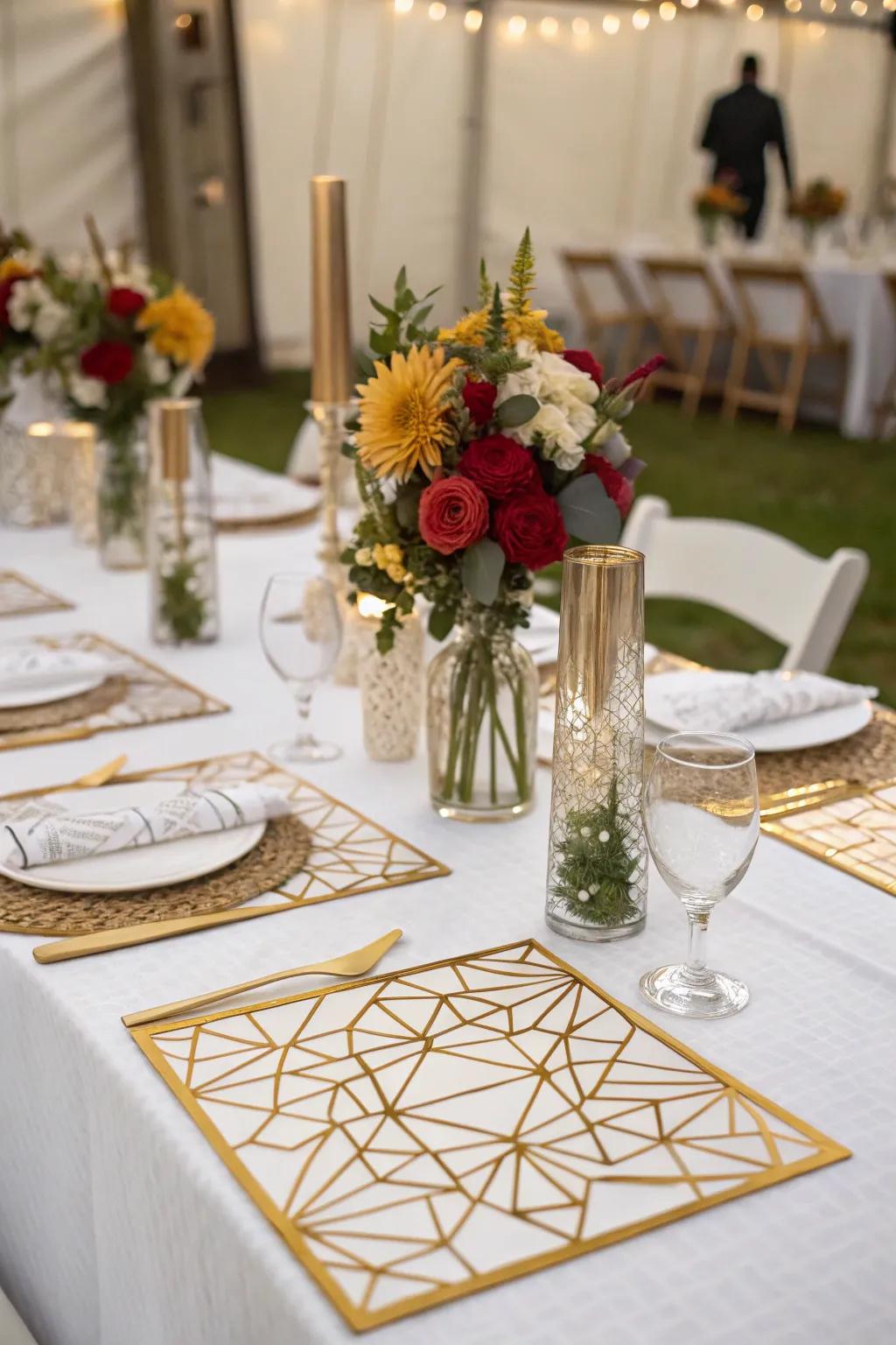 Modern geometric layouts add sleekness