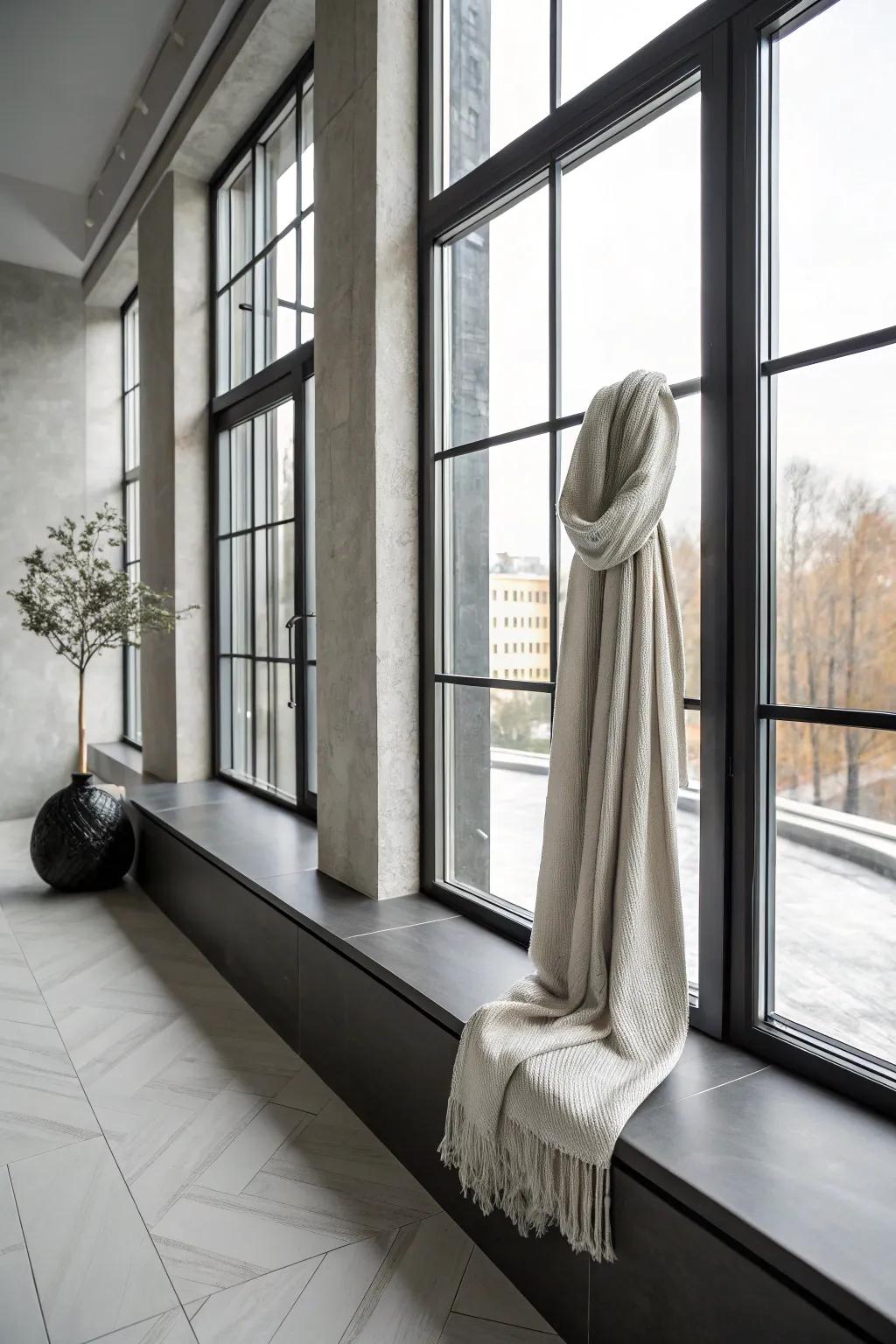 Simplicity with a bold drape.